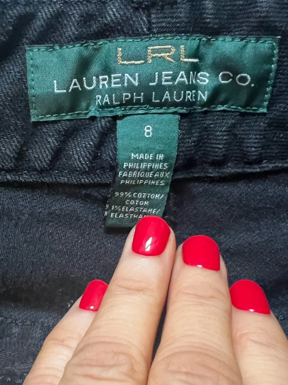Lauren Ralph Lauren Women’s Straight-Leg Jeans in Black size 8 (B122)